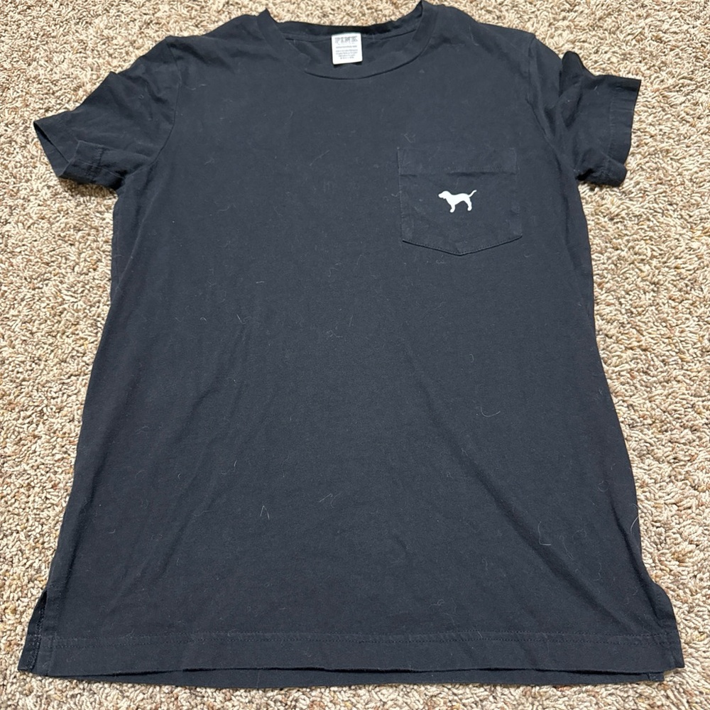 PINK Victoria's Secret Black Short Sleeve Tee